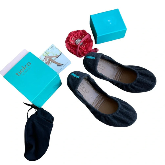 Tieks By Gavrieli Vegan Wool Greystone Flat Shoes Size 6 - Picture 1 of 5